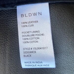 BLDWN mens leather jacket  L